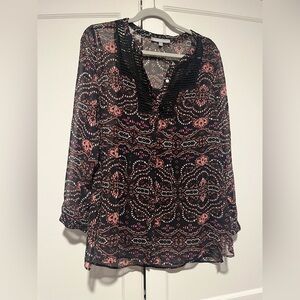 Daniel Rainn Patterned Tunic Blouse